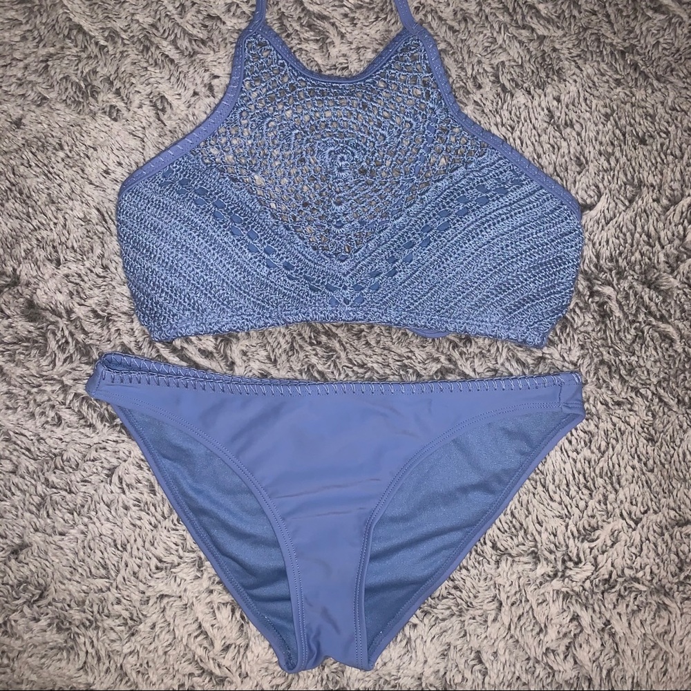 Periwinkle Crochet Bikini Set